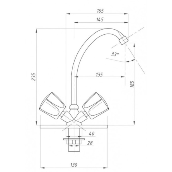 Смеситель для кухни FAUZT FZs-211-17 тип См-МДЦБА